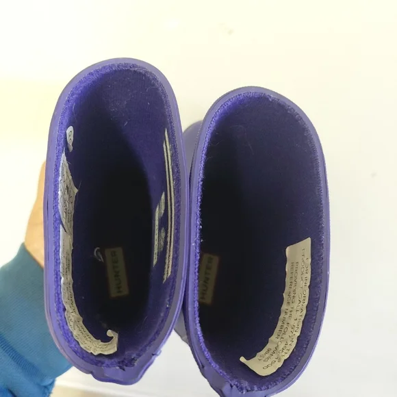 Hunter Toddler Kids Blue Rain Boots Size 6 - Picture 8 of 10